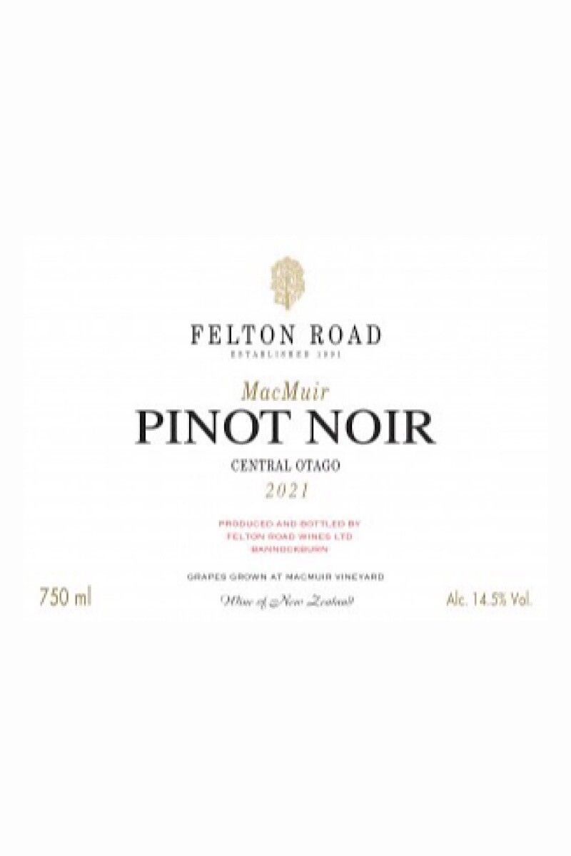 FELTON ROAD MACMUIR PINOT NOIR 2021 2022 01 NZ RED WINE Centre City