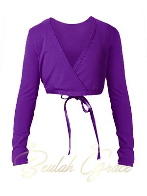 Ballet Crossover Cardigan Top - Purple