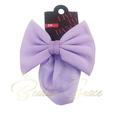 Ballet Bow Hairclip with Bun Net - Lavender
