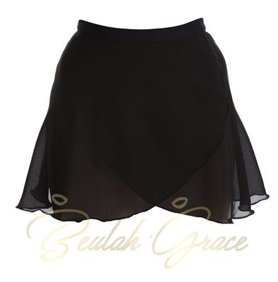Chiffon Ballet Wrap Skirt - Black