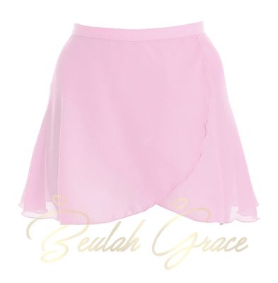 Pull on Wrap Skirt Ballet Mesh - Pink