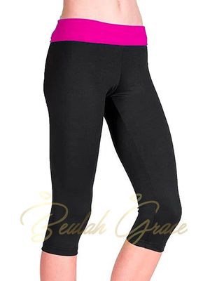 3/4 Balance Leggings - Raspberry Waist