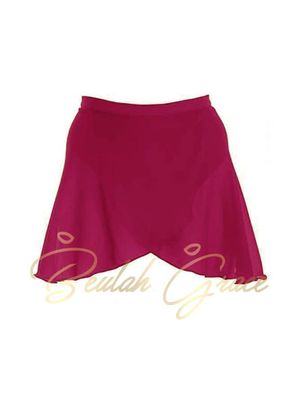 Pull on Wrap Skirt - Mulberry