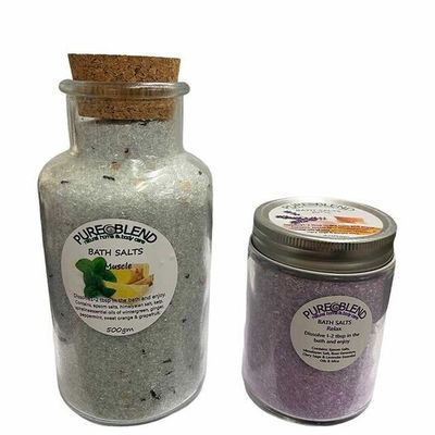 Medicinal Bath Salts 500gm corked Jar