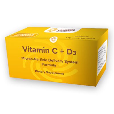 MICRON-PARTICLE VIT C + D3,  Lypo-Spheric Vitamin C with Vit D3 (30 x sachets)