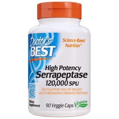 High Potency Serrapeptase 90 Vegetable Capsules