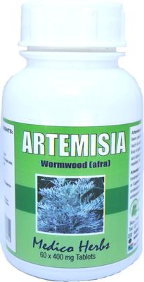 Artemisia Afra African Wormwood 60x400mg Capsules  (Artemisinin is extract from the wormwood herb)