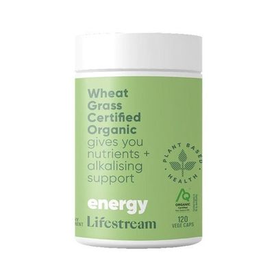 Wheat Grass Certified Organic Capsules (Powder available if preferred)