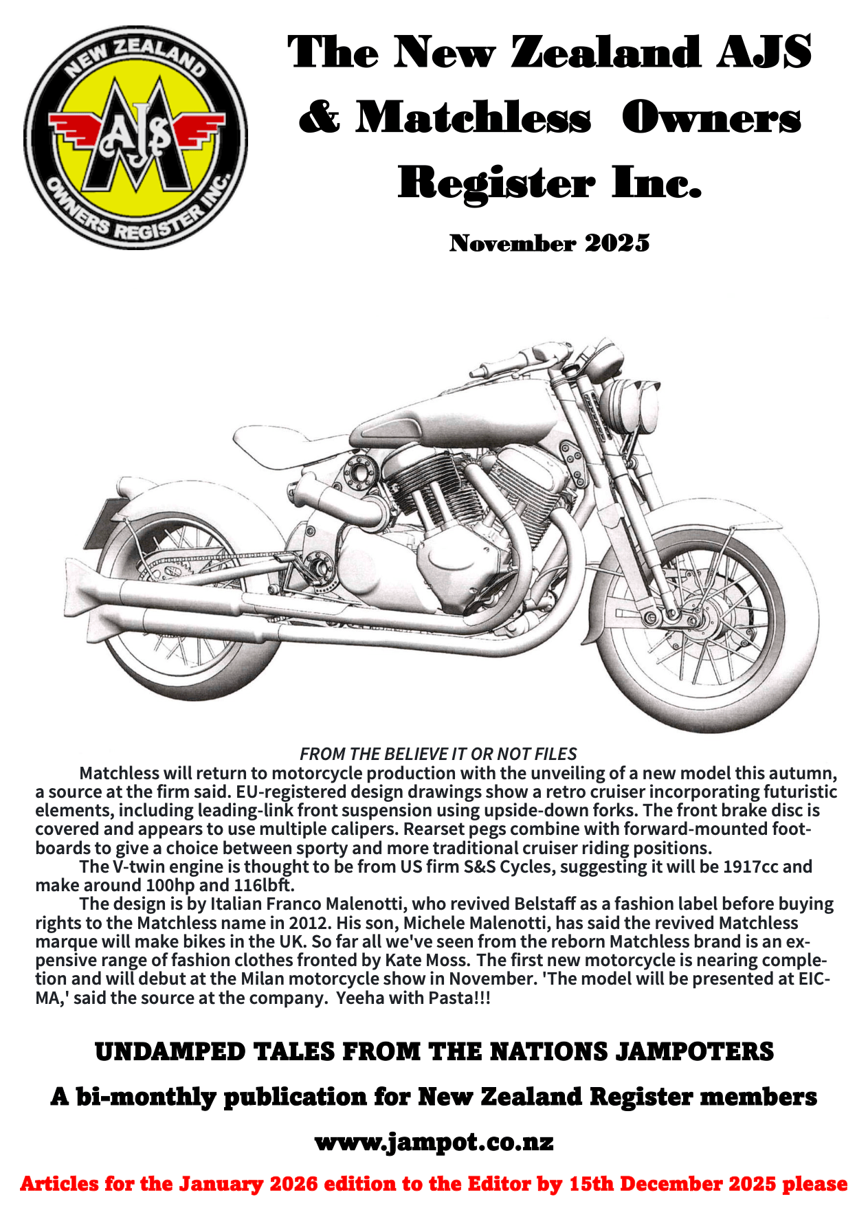 NZ Jampot newsletter November 2025