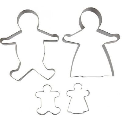 Cookie Cutter Gingerbread Family Set of 4