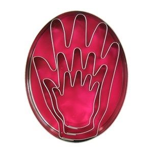 Cookie Cutter Hand Set of 3 Tin