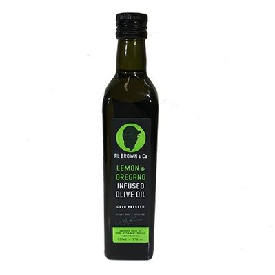 Al Brown Lemon and Oregano Infused Olive Oil 500ml
