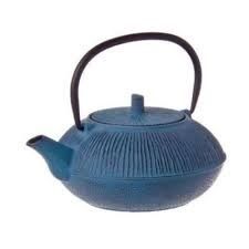 Cast Iron Teapot Blue Straw 800ml