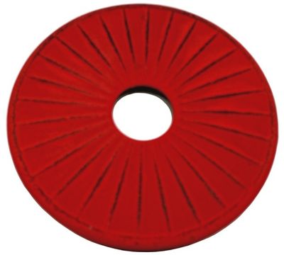 Cast Iron Trivet Ribbed Red