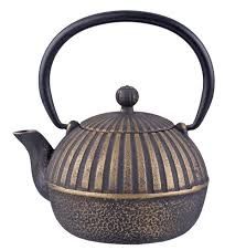 Cast Iron Black/Gold Imperial Stripe Teapot 500ml