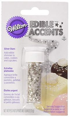 Edible Glitter Silver Stars