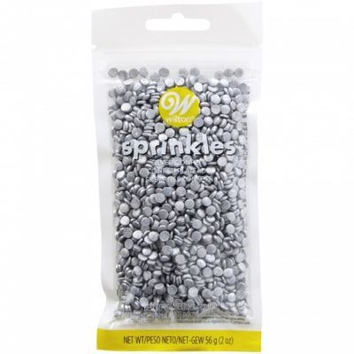 Small Silver Confetti Sprinkles 56g