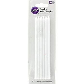 12 pack Long White Candles