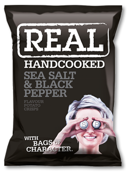 Real Crisps Sea Salt &amp; Black Pepper 150g