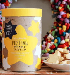 Xmas Festive Stars Cylinder 400g