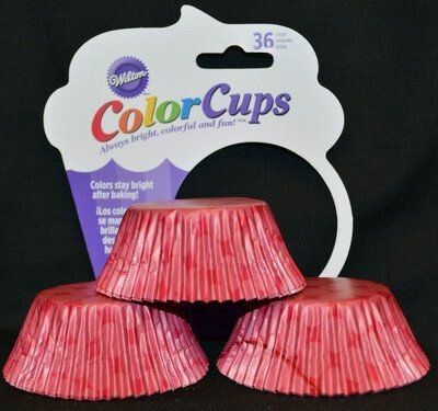 Colour Cups Red Baking Cases 36