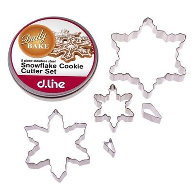 Snowflake Cookie Cutter - In Tin (Set Of 5)