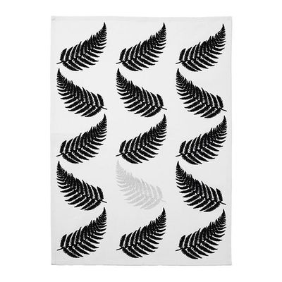 Silver Fern Black Tea Towel