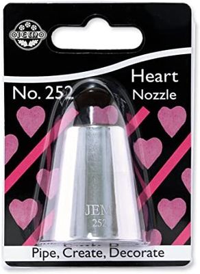 Jem Enterprises Heart Piping Nozzle, Decorating Tip, no. 252