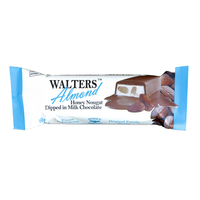 Walters Honey Almond Milk Chocolate Nougat Bar 40g