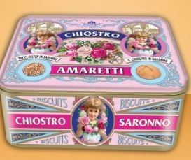 Pink Vintage Mix Amaretti Soft &amp; Crunchy Tin 225g