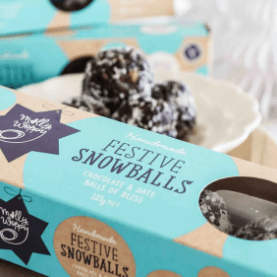 Festive Chocolate Date Snowballs 125g