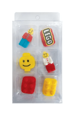 LEGO SUGAR DECORATIONS 6 PIECE PACK