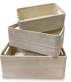 Rectangle Wooden Gift Box M - 33 x 21 x 13cmH