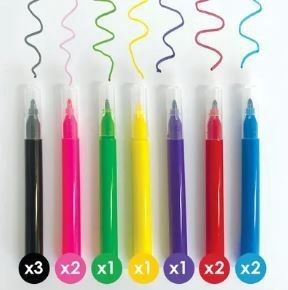 MINI MARKERS | ASSORTED COLOURS | 12 PACK