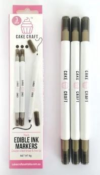 EDIBLE INK MARKERS | BLACK | 3 PACK