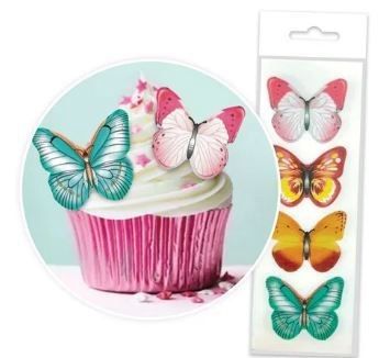 MIXED BUTTERFLY | WAFER TOPPERS | PACKET OF 16