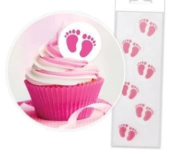 PINK BABY FEET | WAFER TOPPERS | PACKET OF 24