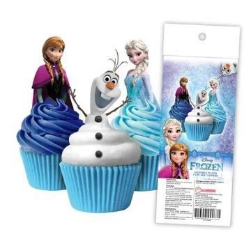 DISNEY FROZEN EDIBLE WAFER CUPCAKE TOPPERS - 16 PIECE PACK