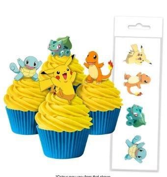 POKEMON | EDIBLE WAFER CUPCAKE TOPPERS | 16 PIECE PACK