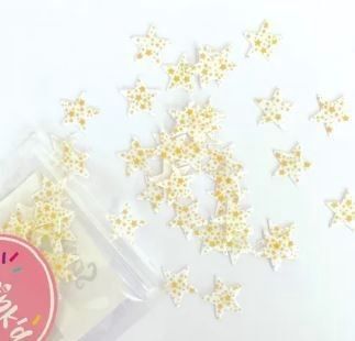 SPRINK&#039;D | GOLD STARS | WAFER SPRINKLES -