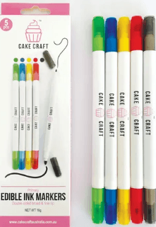 EDIBLE INK MARKERS PRIMARY COLOURS 5 PACK