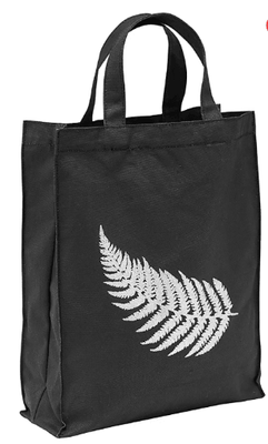 Silver Fern Black Tote Bag