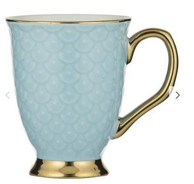 Ripple Footed Powder Blue Mug 380ml