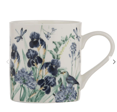 Iris Garden White Mug