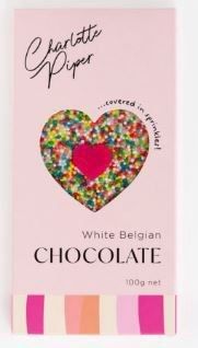 White Belgian Chocolate with Sprinkles 100g