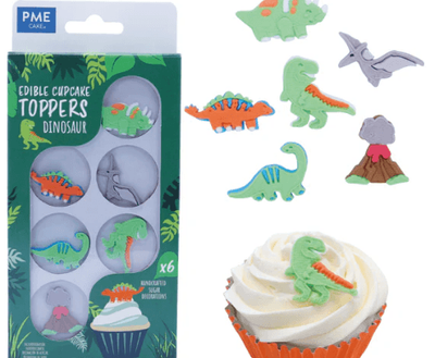 Edible Cupcake Toppers Dinosaur Pk/6