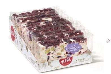 Nougat Slice with cranberry 100g