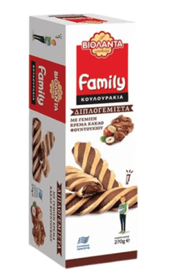 Family Cookies filled w/ Cocoa Hazelnut Cream 250g