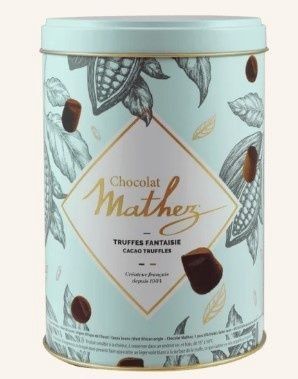 Pastel Blue Metal Tins  Cocoa Truffles 500g