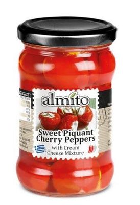 Sweet Piquant Cherry Peppers With Cream Cheese Mixture 280g